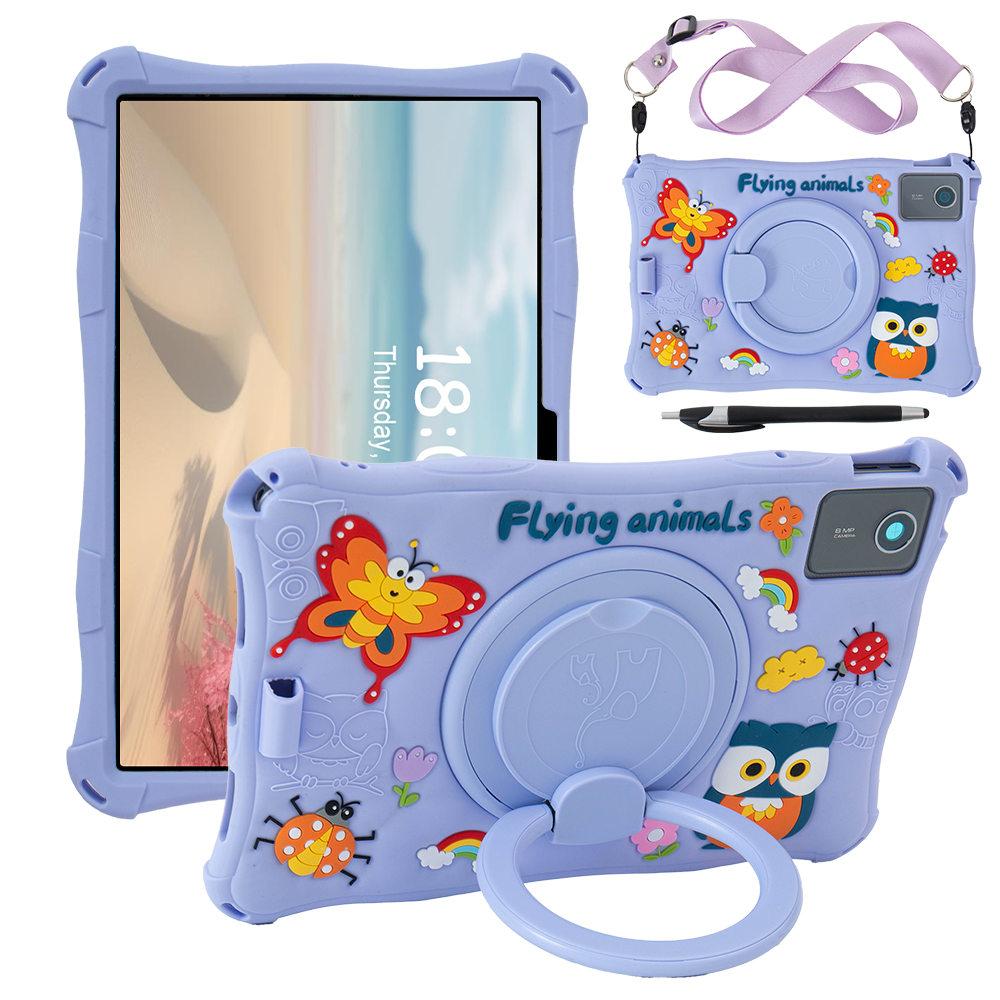 Мягкий силиконовый чехол-подставка для Lenovo Xiaoxin Pad 2025 11 дюймов, вращающаяся мультяшная обложка для планшета для Lenovo Tab M11 TB330FU TB331FC