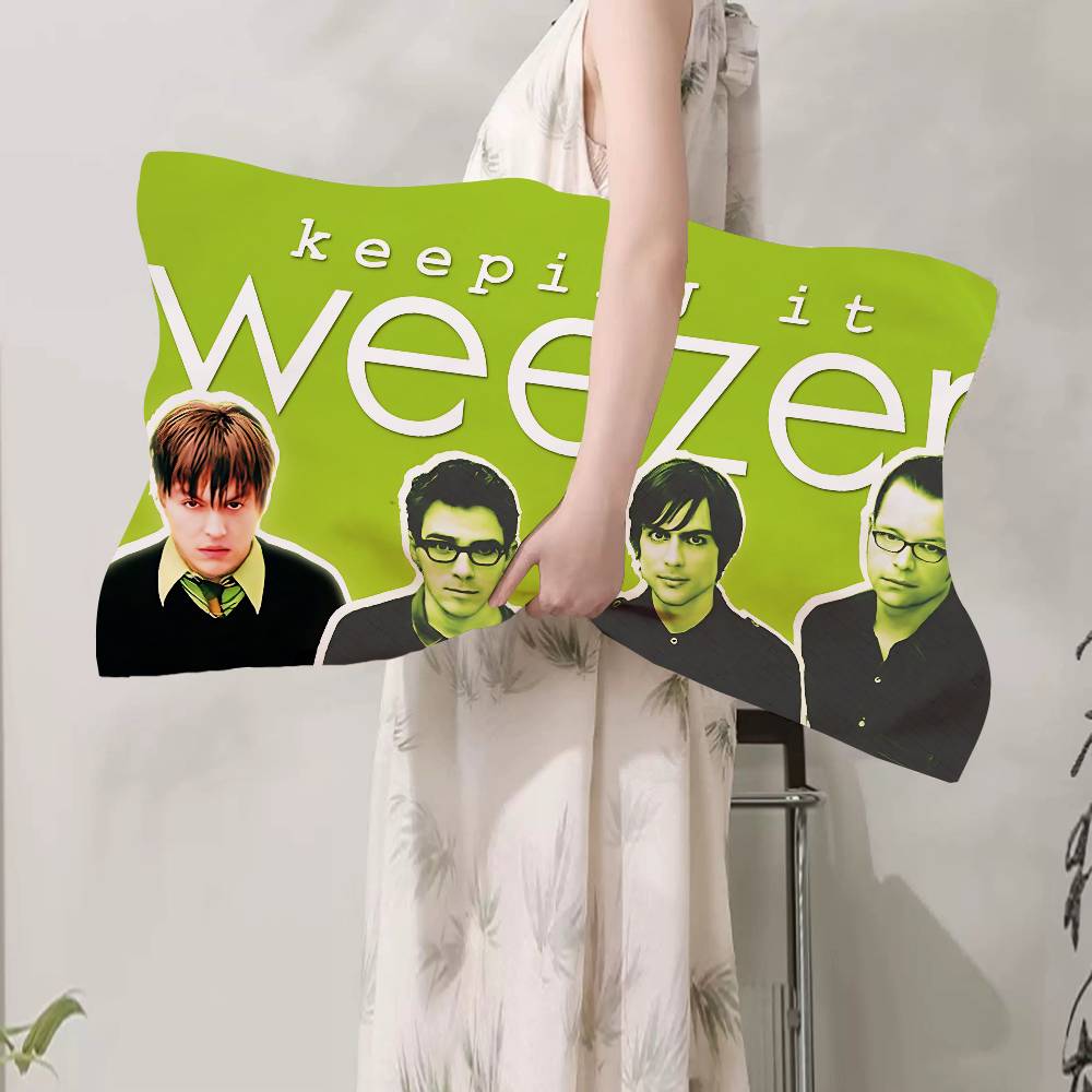 Классическая Альтернативная Рок-Группа W-Weezer Быстросохнущая Полиэстеровая Наволочка, Нескользящая, С Надежным Дизайном Новый Стиль Защита от Ожогов