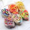 100PCS 3cm Mixed Colors Hair Bands For Kids Elastic Headband Baby Girl Headwear Scrunchies Hair Accessories Gift Ponytail Holder