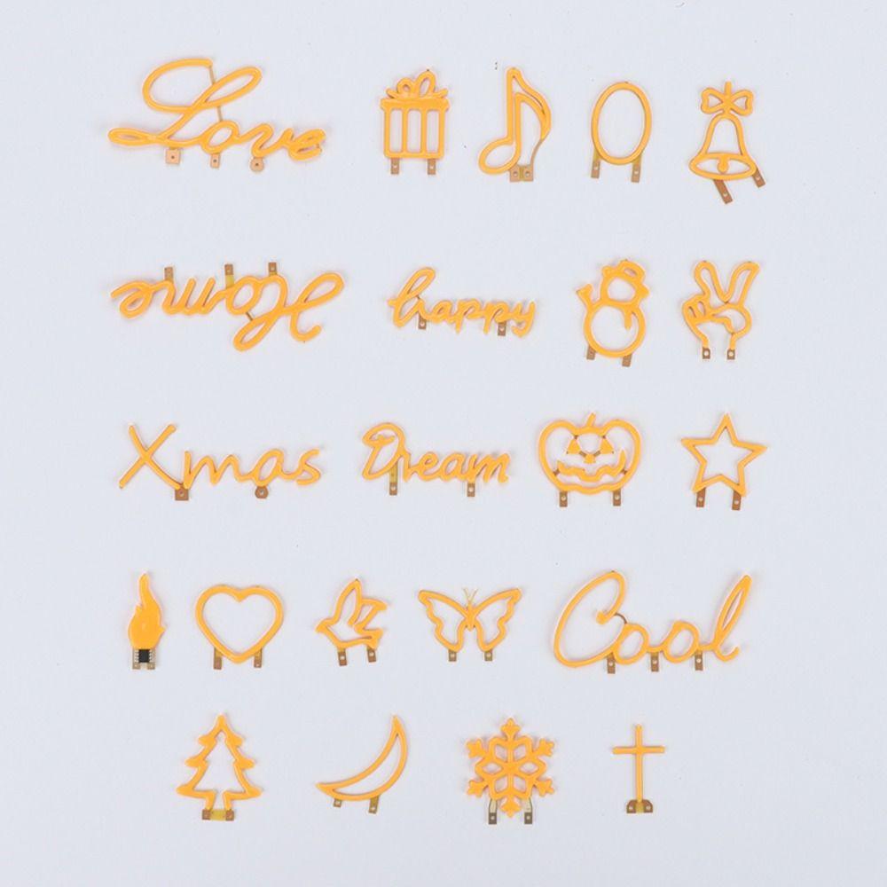 Love Letter Decoration 3V LED Edison Filament Micro Flexible Diode Light Filament Cartoon Retro Bulb Filament Party