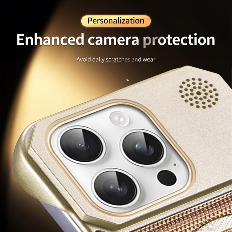Магнитный Чехол-Подставка из ПУ Кожи для Ароматерапии для iPhone 12 13 14 15 16 17 Pro Max Plus Беспроводная Зарядка Безрамочный Чехол