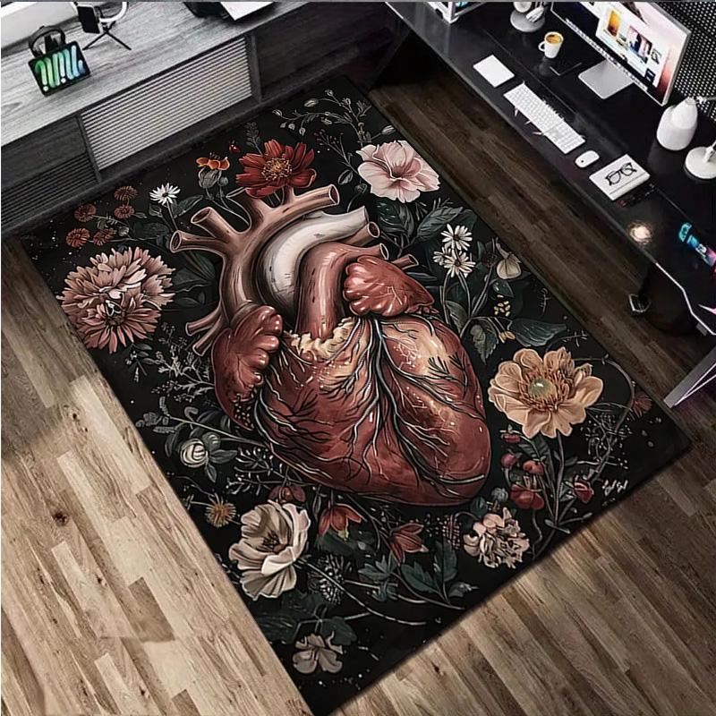 Animal Flowers Rug - Home carpet Office Decorative Carpet For Living Room Bedroom Door Mat Floor Rug Computer Chair Area Rug