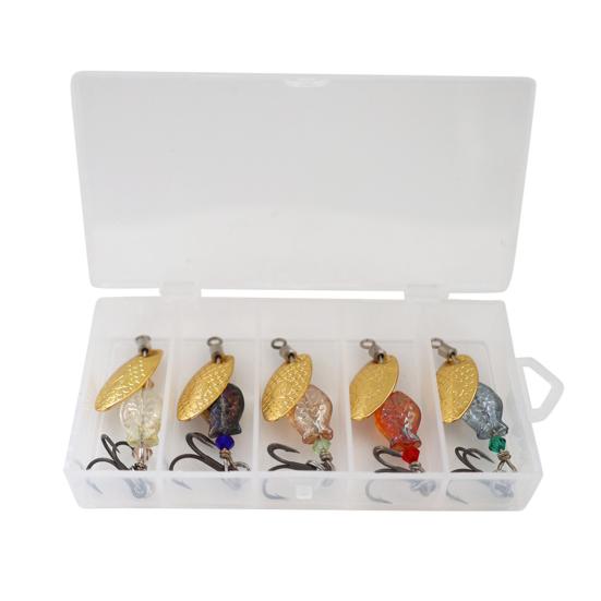 5 шт. Рыболовная блесна спиннербейт с тройными крючками, яркий цвет, компактная, портативная, рыболовные приманки, блесна, спиннербейты, набор