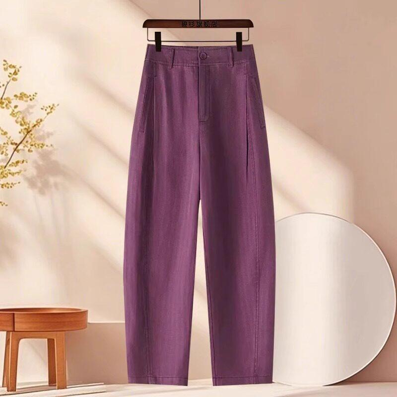 Tencel linen nine-point harem pants for women, 1116 summer thin high-waist loose slimming anti-wrinkle casual pants for pettes