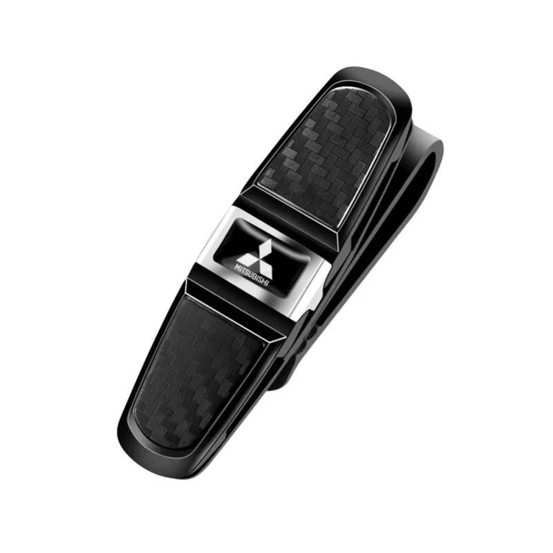 zjdf10 Car Glasses Storage Clip Sunglasses Card Ticket Clamp for Mitsubishi Lancer 9 ASX L200 Colt Pajero Outlander Eclipse EVO