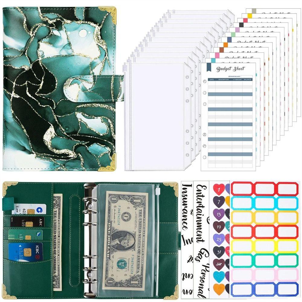 Pockets Cash Envelopes Bill Organizer Binder Notebook A6 Notebook Budget Binder Planner Binder
