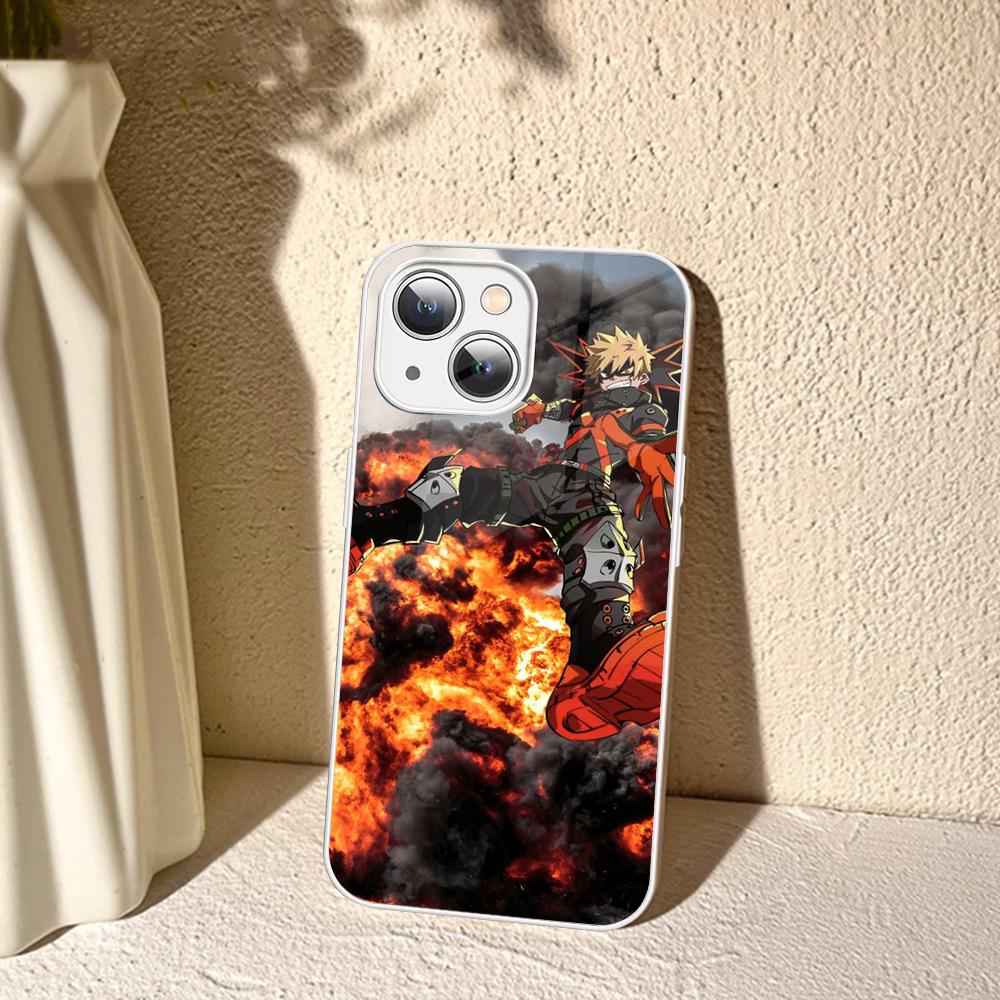 Мультяшный чехол для телефона B-Bakugo K-Katsuki для iPhone 14 13 12 Mini 11 Pro XS Max X XR 14 Plus Закаленное стекло