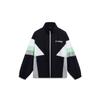 Li-Ning Sports Fashion Series American Retro Colorblock Letter Print Stand Collar Jacket Unisex Jacket Black AJDT503-3