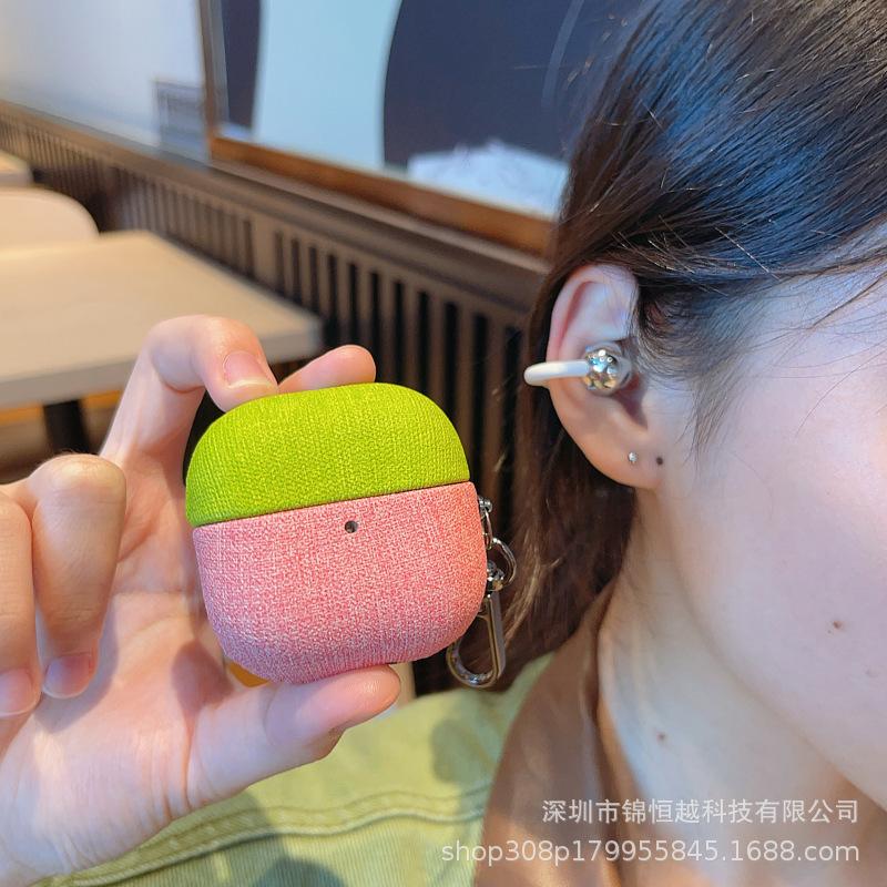 Solid color premium fine cloth pattern is suitable for Huawei FreeClip1st generation wireless earphone case clip1st generation anti-drop.