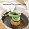 Yousheng Large Soap Dispensing Dish Brush Ergonomic Handle Soap Dispensing Dish Scrubbing Tool Kitchen Cleaning Tool