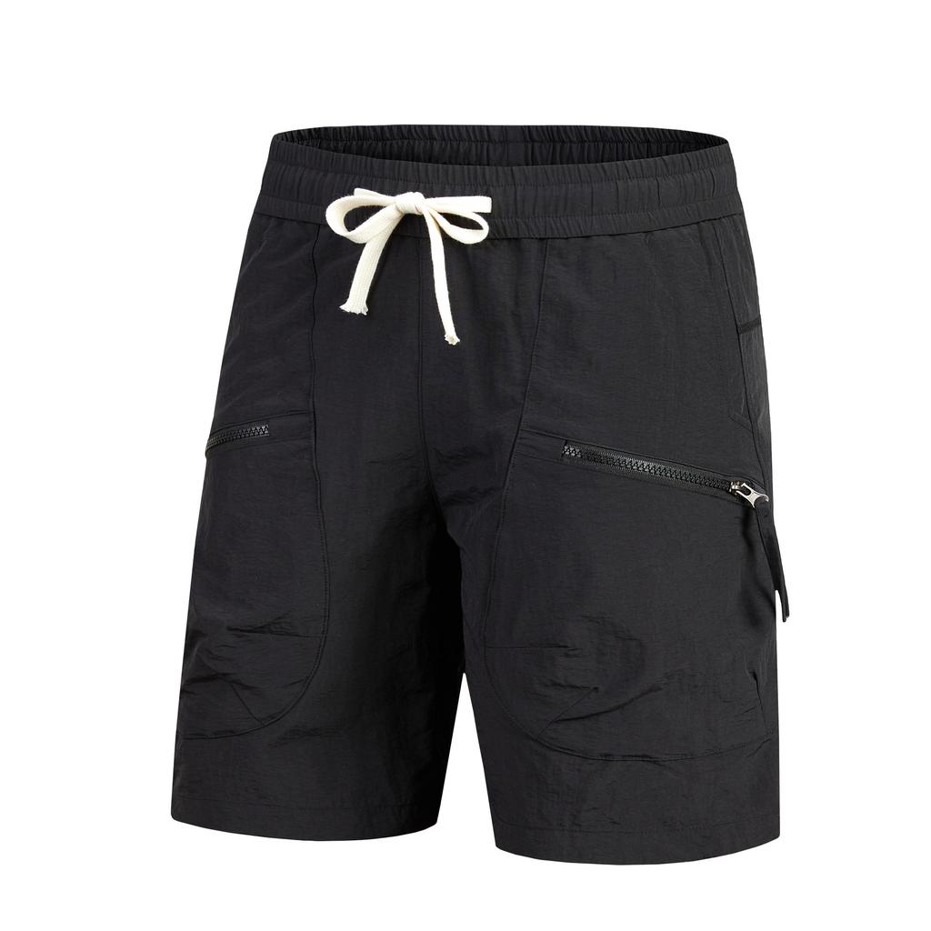 Casual Pants, Men's Beach Pants, Quick Drying Pants, Multi Pocket Elastic Waist Shorts Pants