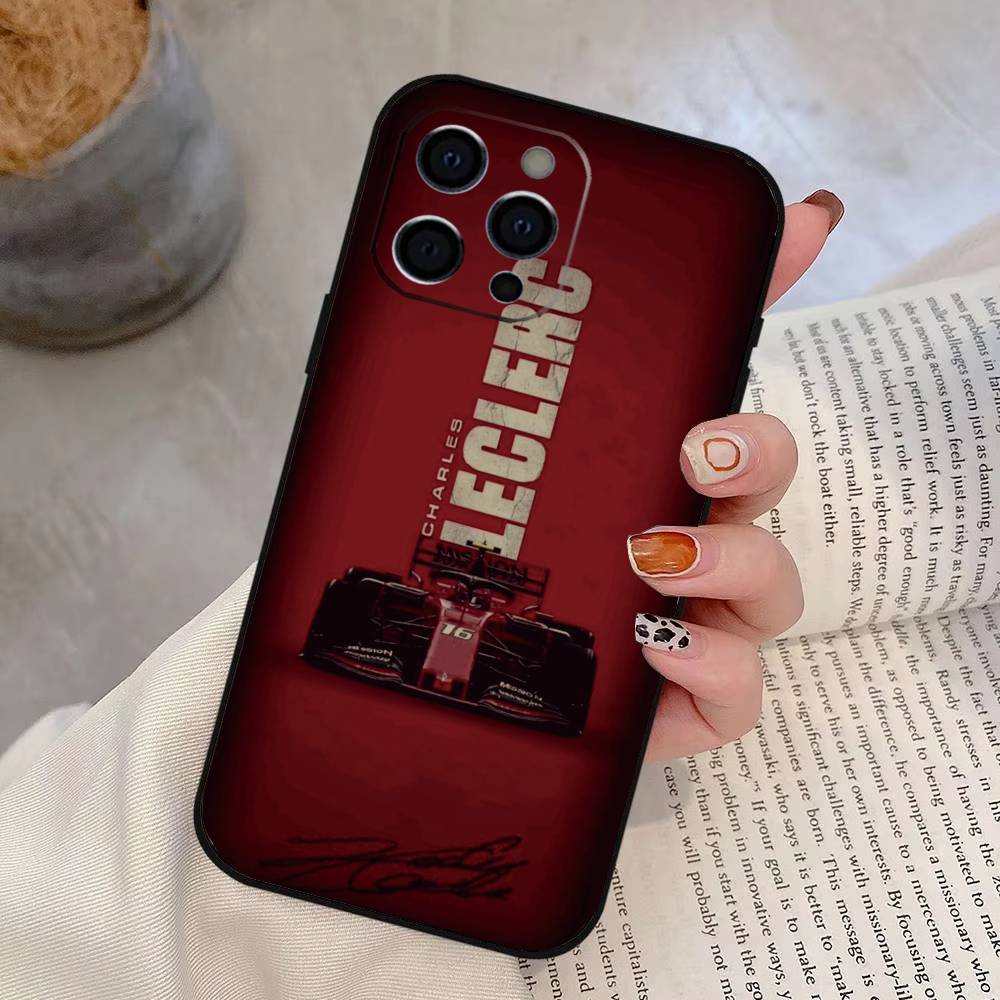 Спортивный чехол Charles Leclerc для iPhone 17, 16, 15, 14, 13, 12, 11 Plus, Pro Max, Другие, Мягкий черный чехол