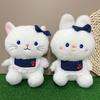 Плюшевая игрушка джинсовый нагрудник кот кот зайчик изысканная кукла кукла восемь дюймов царапающая машина кукла