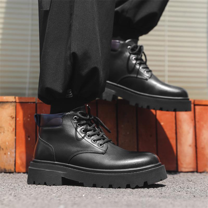 Martin boots men's 2024 new autumn British style high-top tooling boots retro versatile big yellow boots 66591-J