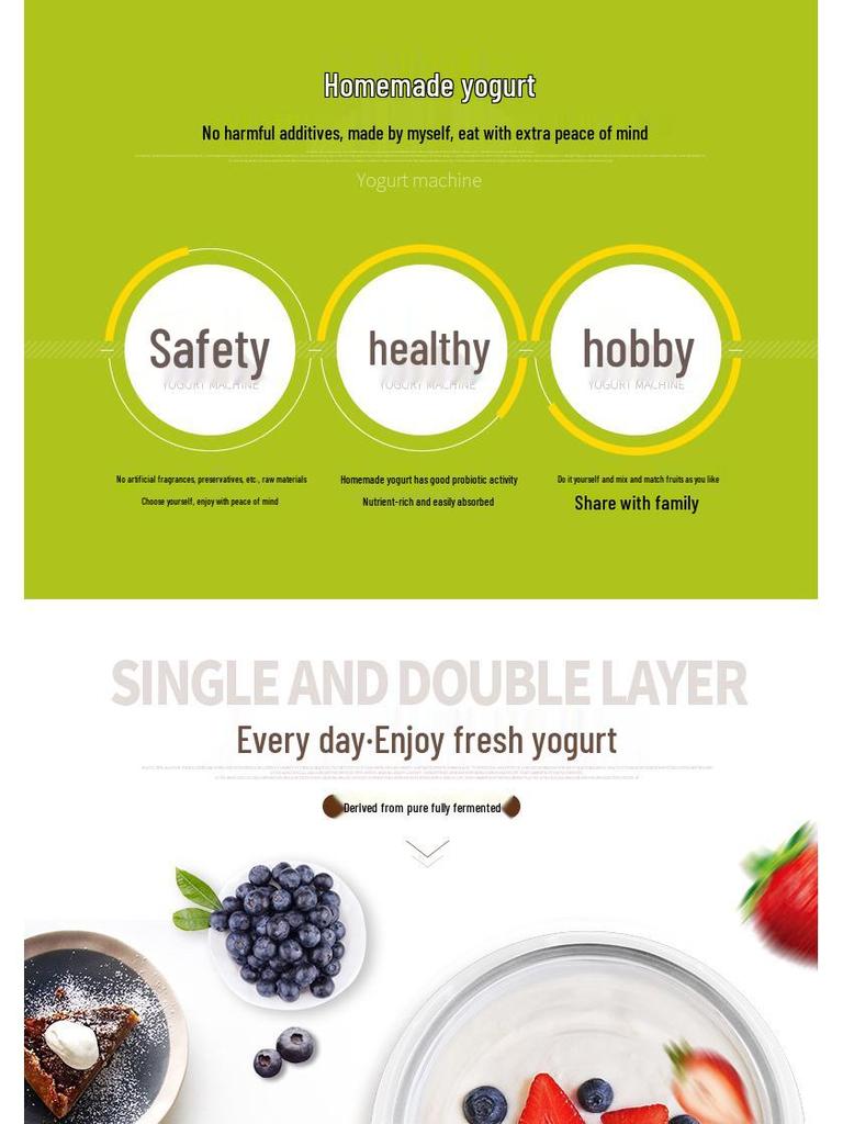 Автоматическая йогуртница, натто и рисового вина с 50 пакетиками бактериального порошка и 3 чашками - Многофункциональная бытовая мини-машина