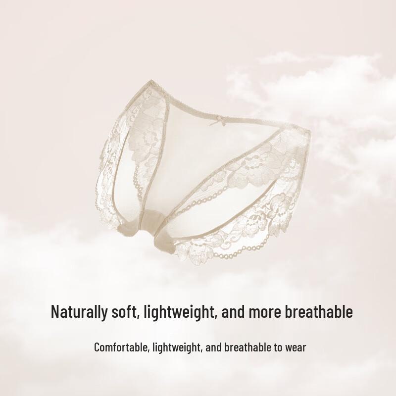 Jinsanta Mulberry Silk Lace Mid-Waist Seamless Briefs