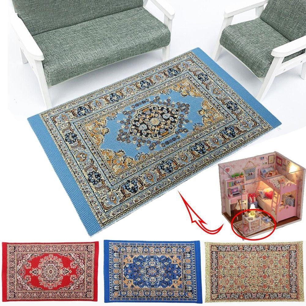 Scene Model Turkish Style Dollhouse Carpet Doll Accessories Floor Coverings Miniature Weaving Rug
