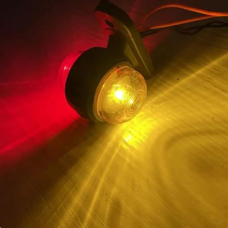 4 шт. Боковые габаритные огни для мотоцикла, грузовика, заднего фонаря, габаритного фонаря, габаритного фонаря для грузовика, тягача, стояночного фонаря, красно-белого, красно-желтого цвета