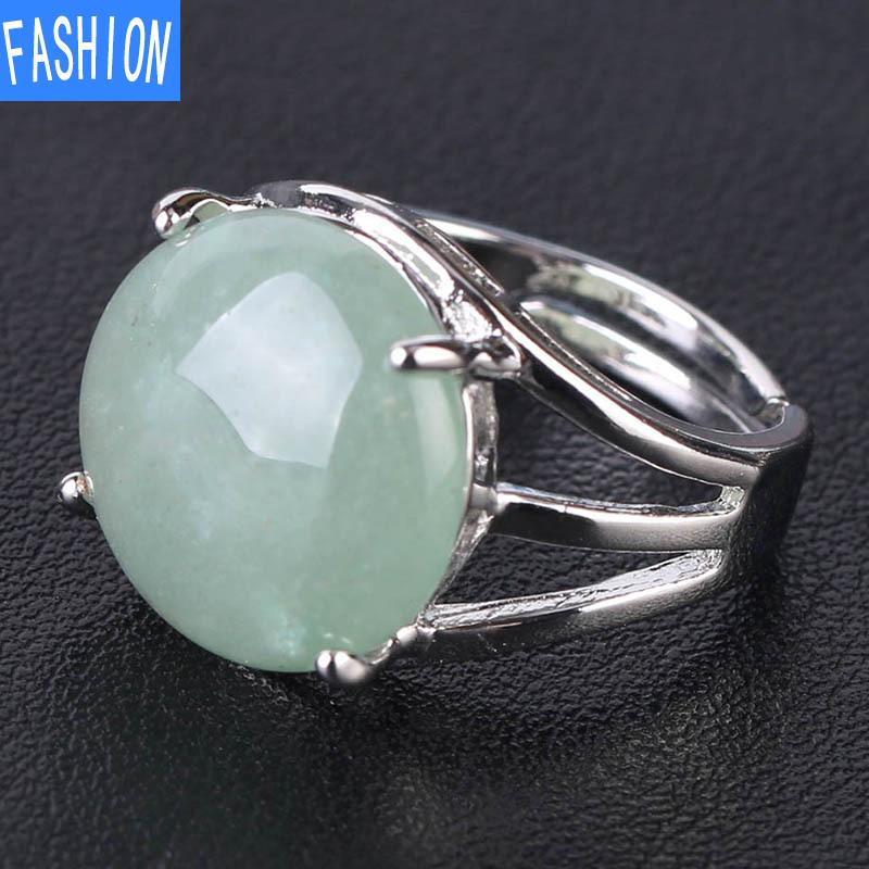 Кольцо с натуральным кристаллом, коготь, натуральный кристалл, выдолбленный, выпуклый, круглый, драгоценный камень, вечеринка