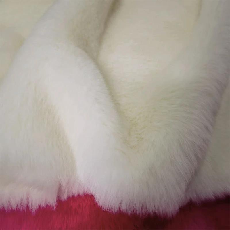 50x180cm Flush Artificial Fur Thickened Imitation Fox Fur Grass Faux Fur Fabric for Counter Decoration Carpet Clothes Scarves