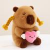 Cute Capybara Plush Doll Poet Tang Monk Style Soft Stuffed Animal Toy Gift Bag Pendant
