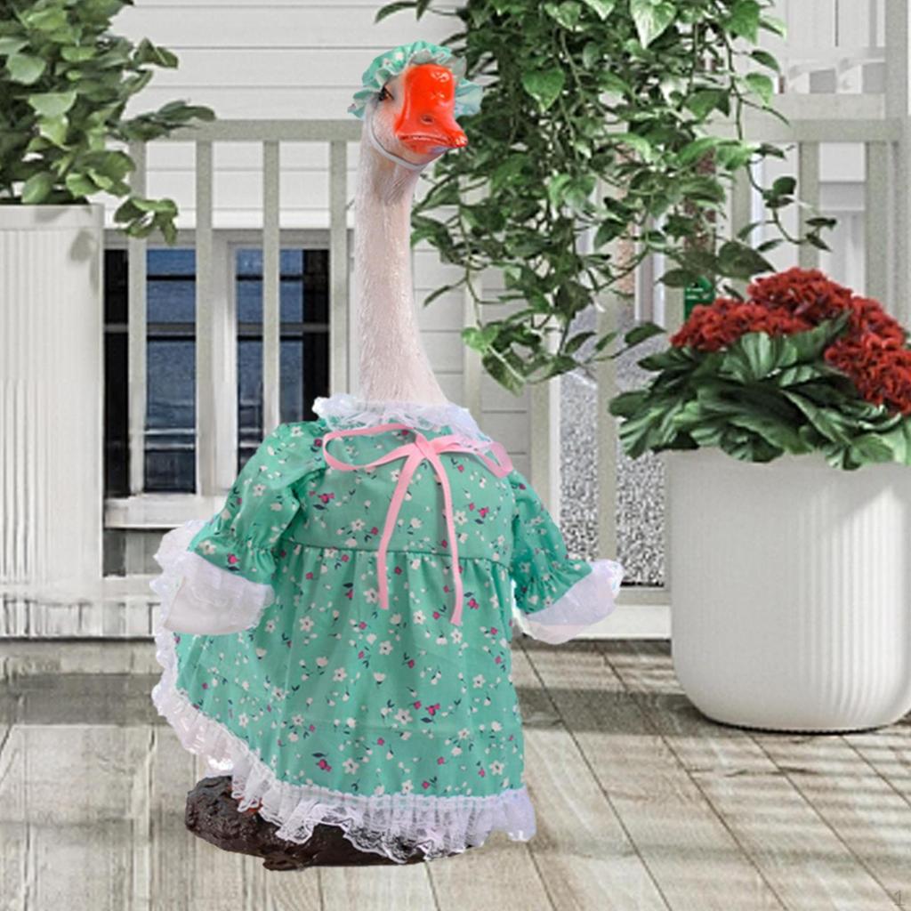 Костюм гуся для садовой статуи со шляпой, уличный декор