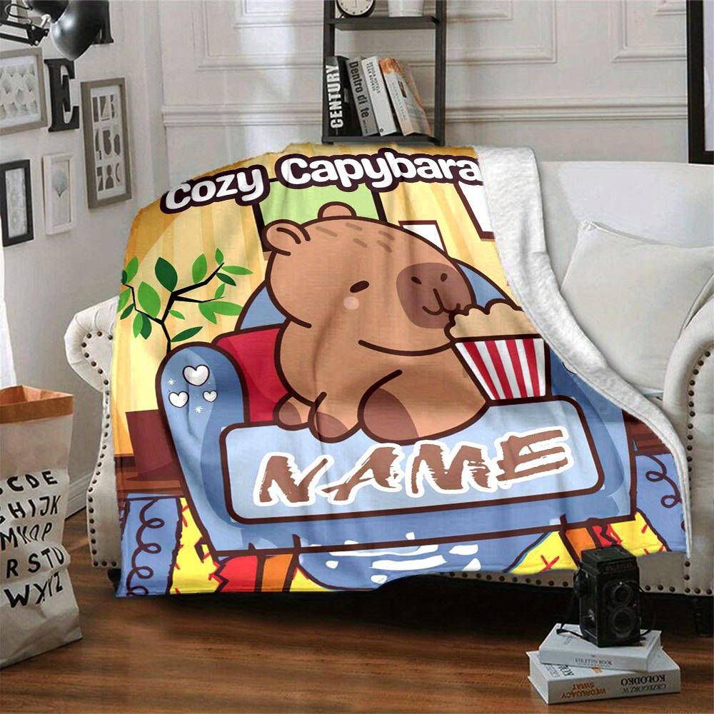 Home Cozy Capybaras Blanket Fashion Home Blankets Used For Chair Office Sofa Bed Camping Soft And Warm Giving Friends And Relatives Birthday Gifts