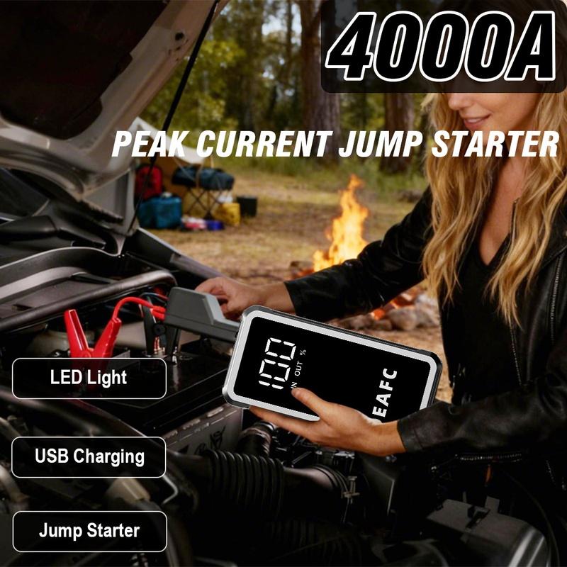 EAFC 12V Автомобильный пусковой аккумулятор Power Bank Портативный 4000A Усилитель аккумулятора Аварийный стартер Быстрый старт QC3.0 для автомобилей