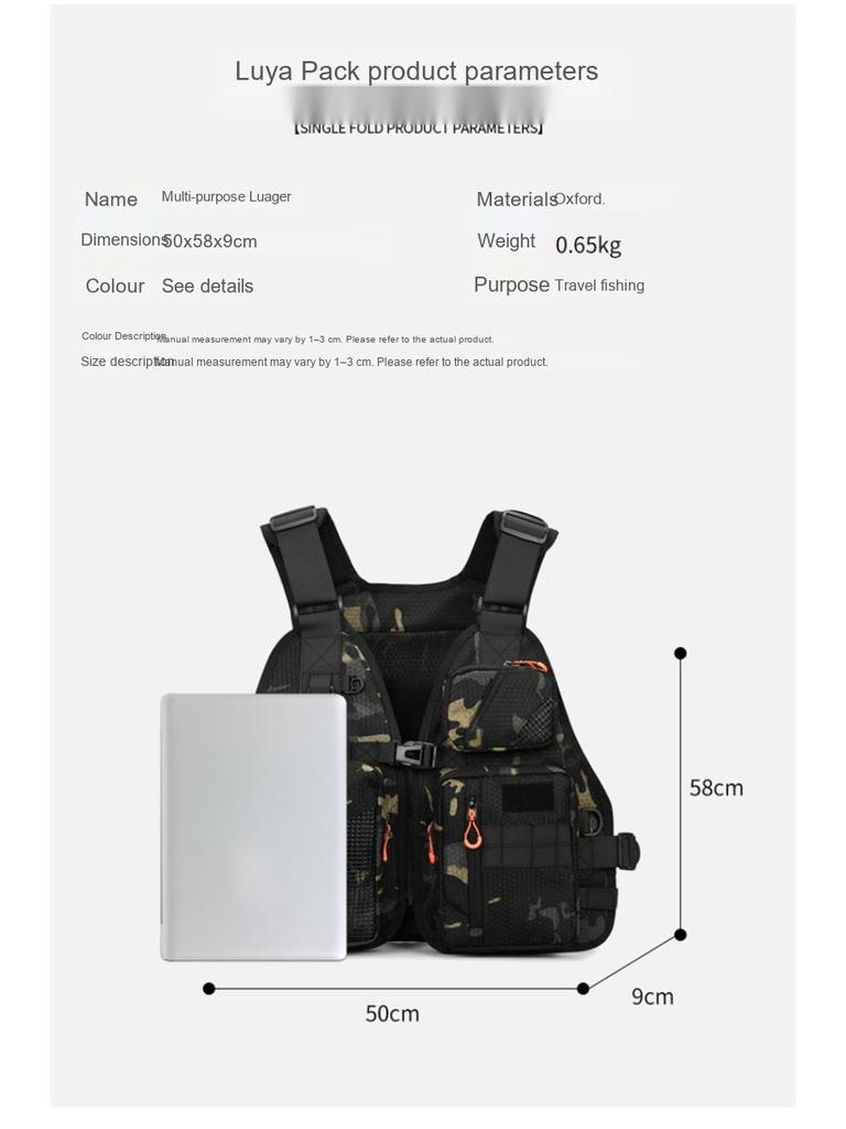 Backpack Unisex Oxford Large Capacity Water Resistant Lightweight Multi Pocket Outdoor Cycling Travel