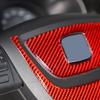 Red Carbon Fiber Steering Wheel Center Trim Sticker For Seat leon 2008-12