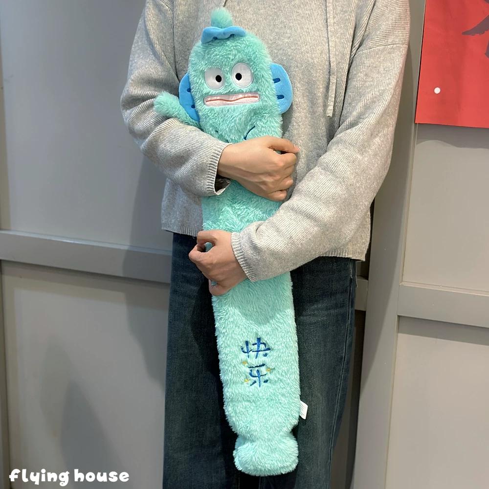 Winter Long Water-Filled Cartoon Plush Hot Water Bottle for Warming Feet and Hands, Long Heating Water Bag for Applying to the Stomach