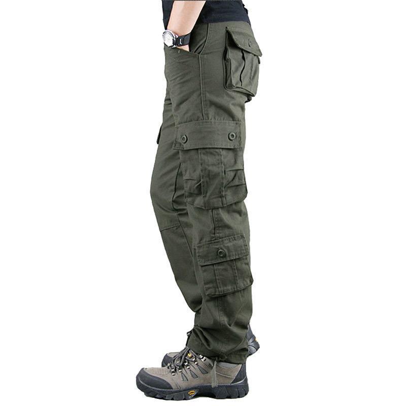 Men's Casual Spring Loose-Fit Outdoor Long Pants - Straight Fit, Large Sizes Available