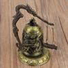 Vintage Small Carved Bronze Dragon Lock Bell Arts & Crafts Collectibles Ornaments Desk Decor