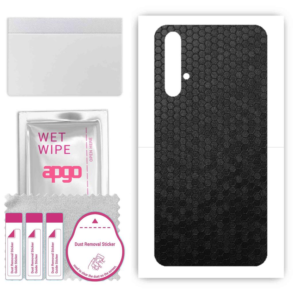 apgo Защитная наклейка-скин для задней панели, совместимая с Honor 20, Пленка-обертка, Фольга, Винил - Узор Черные соты