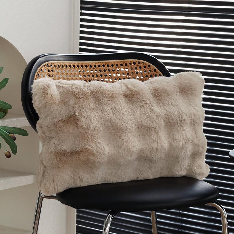 Зимняя плюшевая подушка, диванная подушка, наволочка для подушки высокого класса для B&B отеля, наволочка для подушки на эркер в модельной комнате