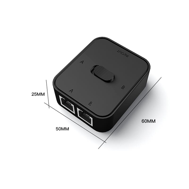 2-портовый гигабитный сетевой коммутатор 1000 Мбит/с RJ45, сетевой разветвитель, селектор удлинителя кабеля, бесплатный 2-сторонний разъем адаптера