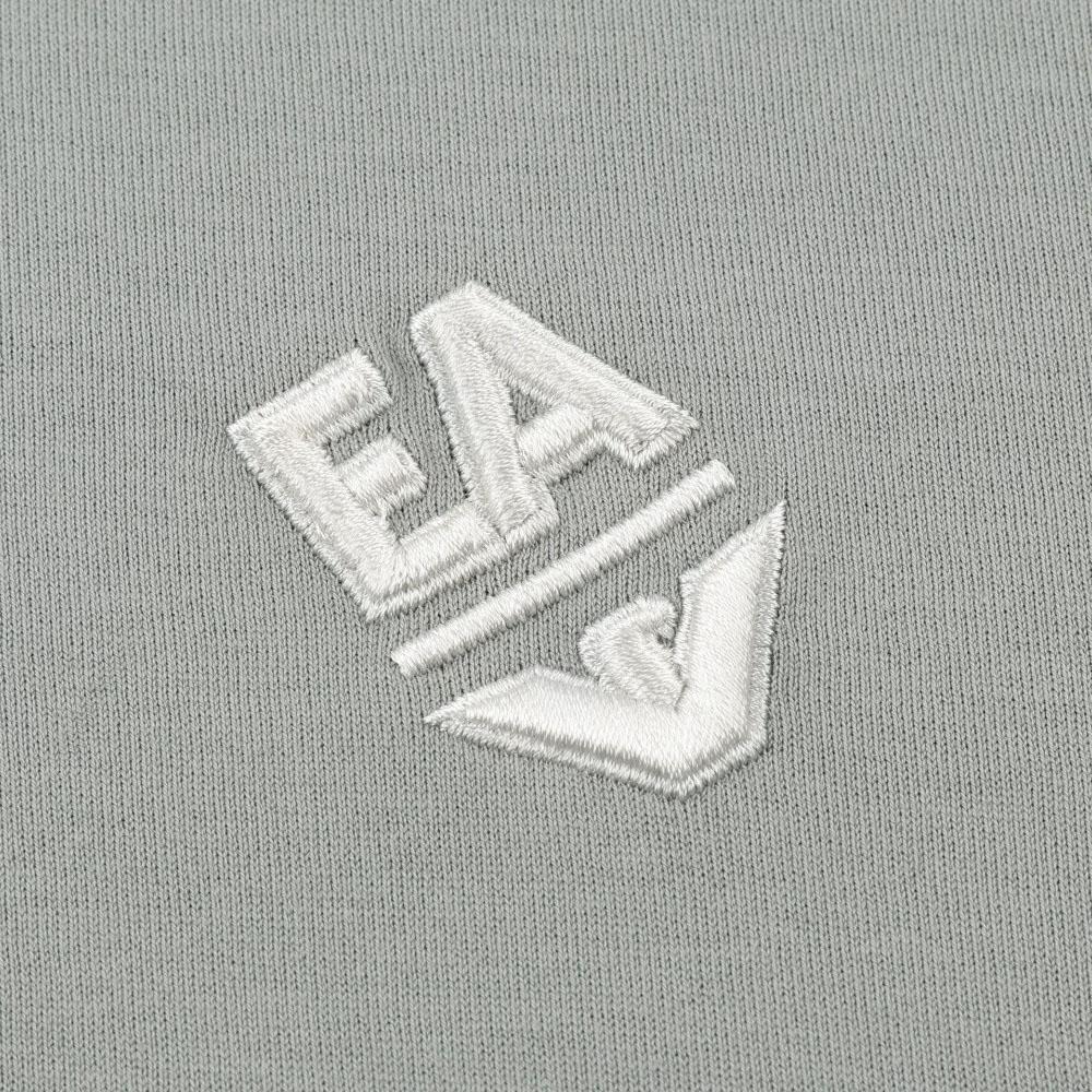 Emporio Armani Мужская футболка с вышивкой логотипа EA, круглый вырез, короткий рукав, SS24, серо-зеленая, 3D1TN3-1JOCZ-0664