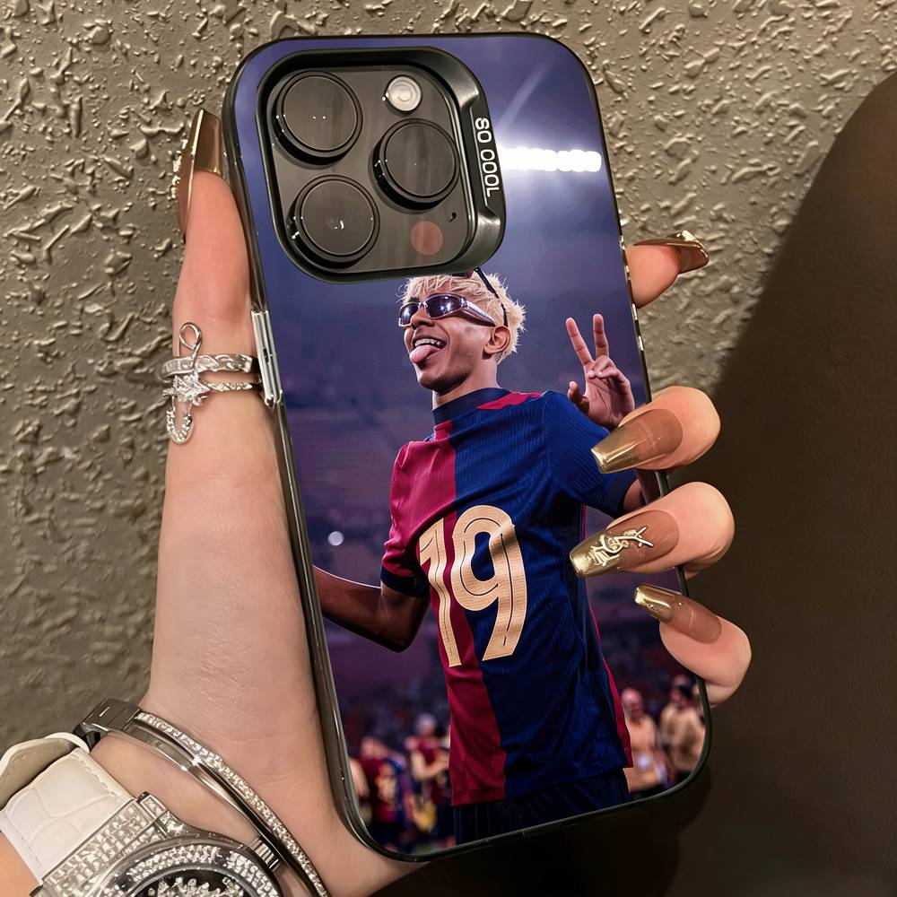 L-Lamine Yamals-s No-o 10   Чехол для телефона для iPhone 17,16,15,14,13,12,11 Plus,Pro Max,XS,Красочный серебристый чехол для телефона Funda Cover