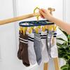 12 Clip Windproof & Non-slip Space-saving Clothes Shelf Shelf Shelf Shelf Dry Shelf Socks Clip Underwear Clip for Living Room and Bathroom