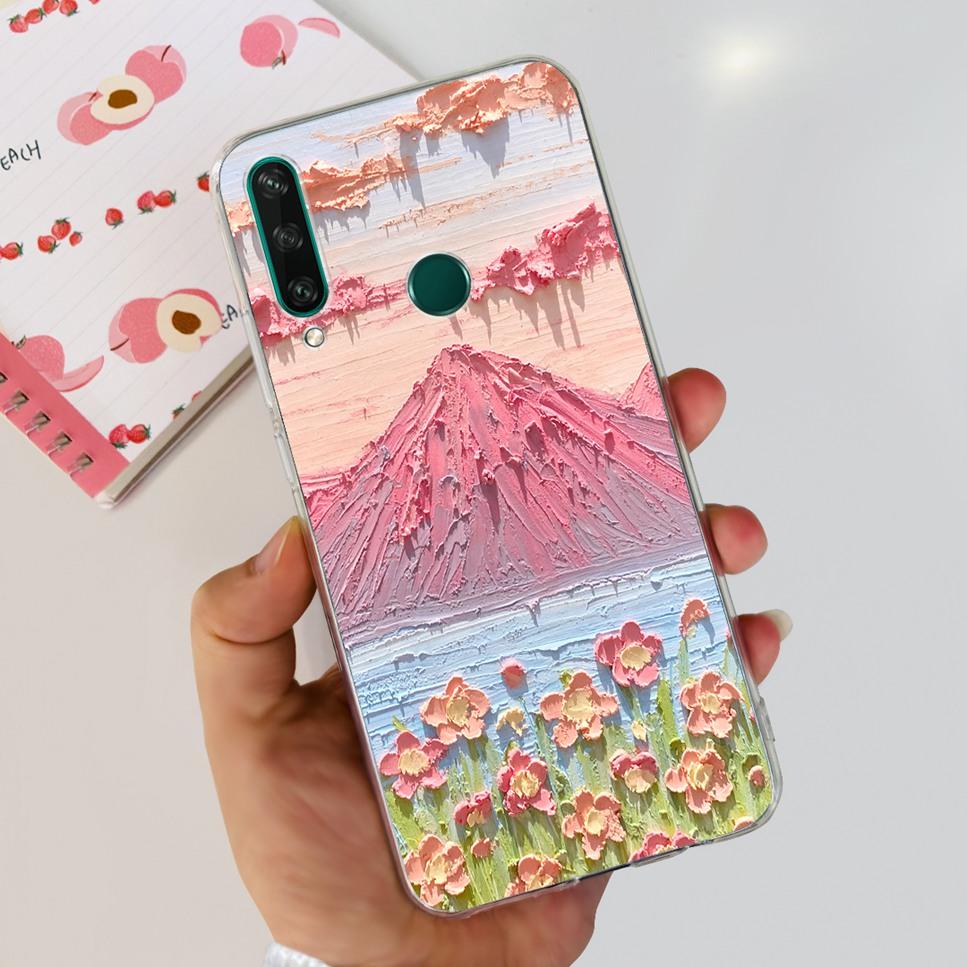 New Case For Huawei Y6p MED-LX9 Luxury Flower Love TPU Soft Silicone Back Cover For Huawei Y6p Y6P 2020 Bumper Phone Case Funda