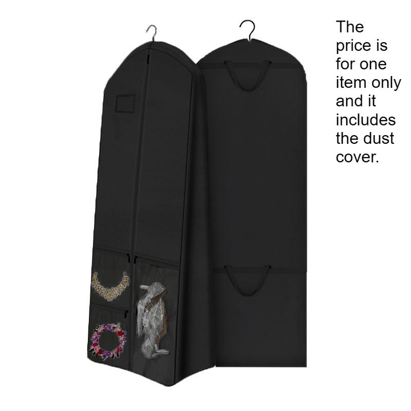 1pcs Non-Woven Wedding Dress Suit Garment Bag Dustproof Moisture-Proof Storage Bag with Handle for Gown Dress Cover