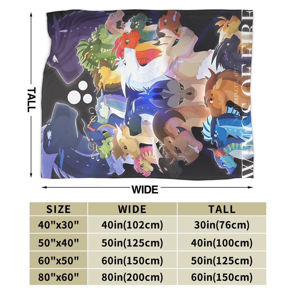 Wings of Fire Warm Soft Blankets Kids Adult Plush Throw Blanket Comfortable Couch Chair Flannel Bedspread Sofa Bed Cover