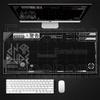 Machinery Mouse Pad Large Black  White Advanced Desk Mat PC Gamer XXL HD Home Office Setup Nonslip Keyboard Gaming Accessories