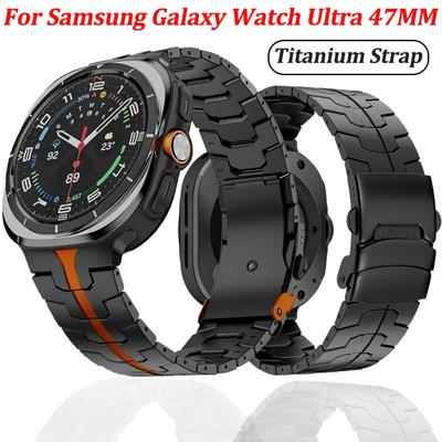 ONENo Gaps Титановый ремешок для Samsung Galaxy Watch Ultra 2025 47 мм Металлический браслет Correa для Galaxy Watch 8-7 Ultra 47 мм БраслетMN