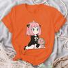 Cute Funny Anya Forger Graphic Printed T Shirt Women Fashion Casual Anime Harajuku Short Sleeve Tees