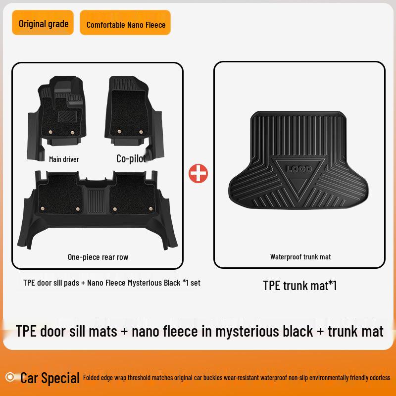 2025 Nissan X-Trail Honor Полное покрытие ТПЭ Коврики для пола