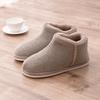 Мода 2025 Теплые плюшевые зимние ботинки Женские Мужские Домашние тапочки Нескользящие Мягкий мех Для влюбленных Домашние напольные хлопковые тапочки Женские домашние туфли