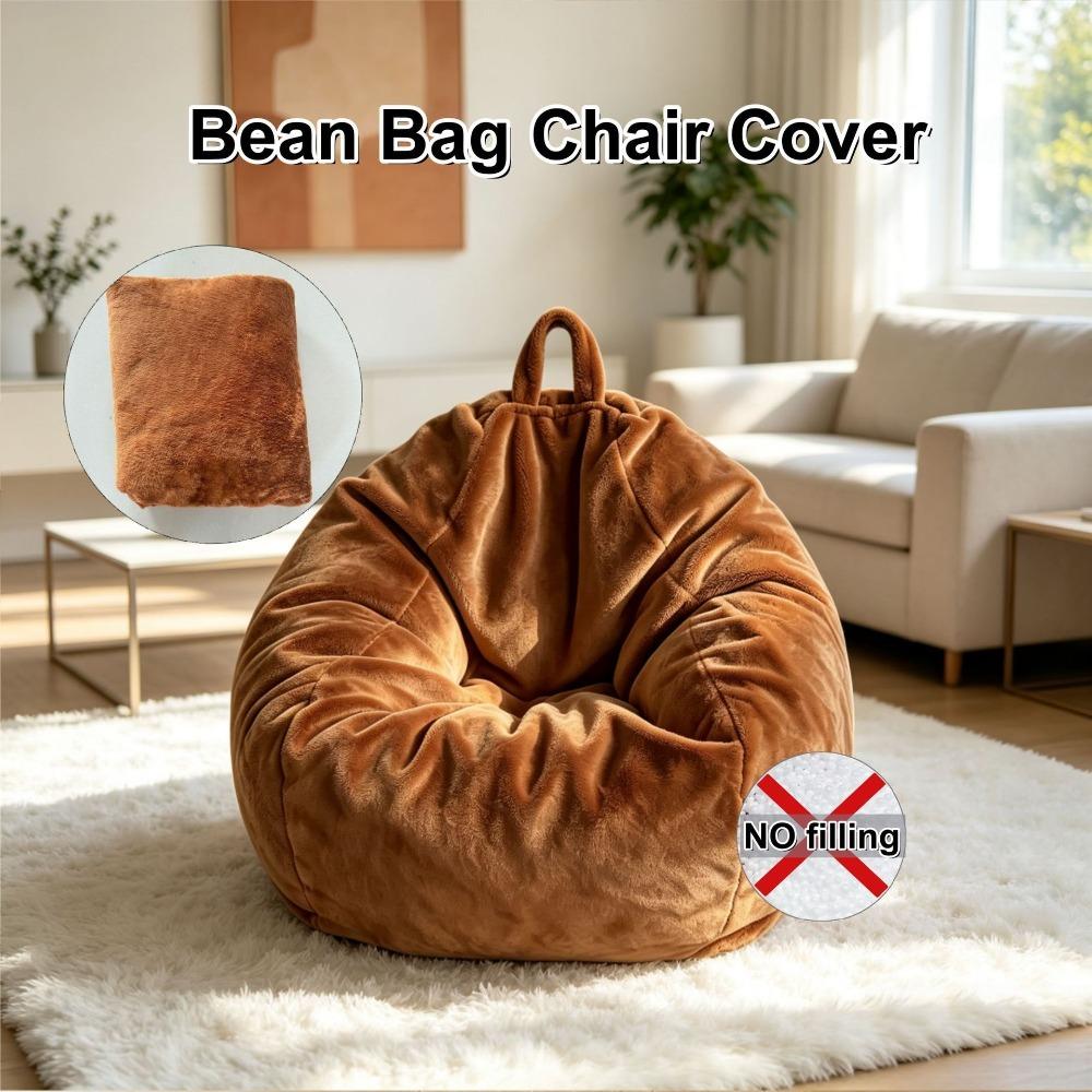 No Filling Bean Bag Chair Cover Washable Lazy Sofa Cover Durable Puff Couch Cover Doll Storage