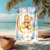 Custom Name Ultra-Soft Beach Towel with Bear Theme,Ideal for Pool - Camping, Diving - Perfect Travel Essential, Vibrant Beach Towel.