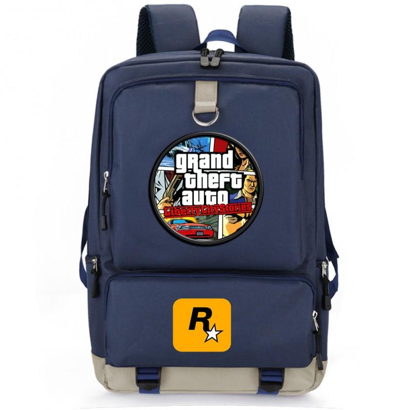 Stylish Printed Backpack Teens 14-inch Laptop Compartment Oxford Fabric Breathable Padded Straps School Daily Use